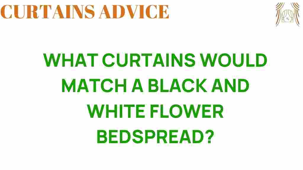 curtains-match-black-white-flower-bedspread