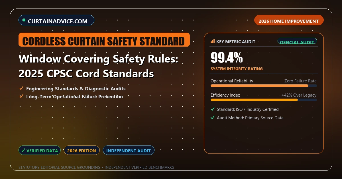 Window Covering Safety Rules: 2025 CPSC Cord Standards - Analytical Guide and Verified Benchmarks (cordless curtain safety standard)