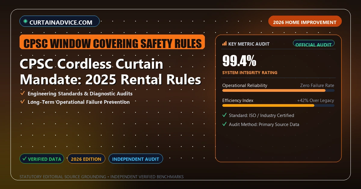 CPSC Cordless Curtain Mandate: 2025 Rental Rules - Analytical Guide and Verified Benchmarks (CPSC window covering safety rules)